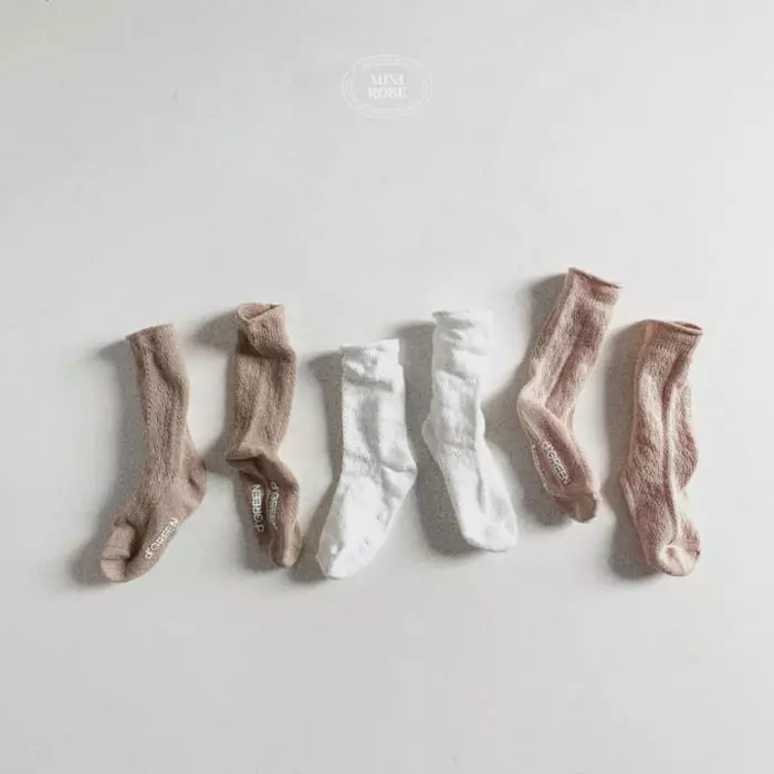Mini Robe - Korean Baby Fashion - #babyfashion - Bebe Floral Socks Set - 4