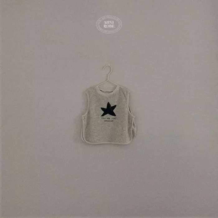 Mini Robe - Korean Baby Fashion - #babyfever - Bebe Star Vest - 3