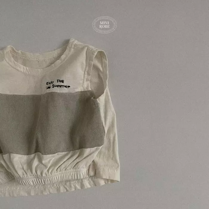 Mini Robe - Korean Baby Fashion - #babyfever - Bebe Pigment Color Tee - 3