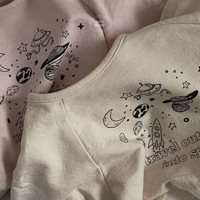 Mini Robe - Korean Baby Fashion - #babyfever - Bebe Space Sweatshirt