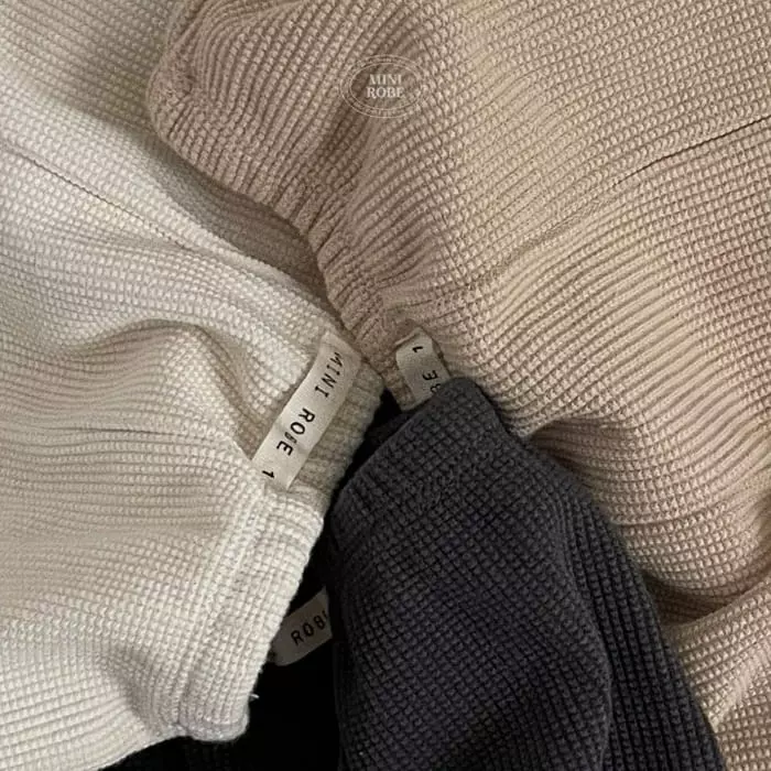 Mini Robe - Korean Baby Fashion - #babyfever - Bebe Mini Waffle Pants - 7