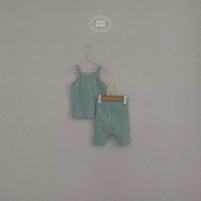 Mini Robe - Korean Baby Fashion - #babyfever - Bebe Sleeveless Bottom Set