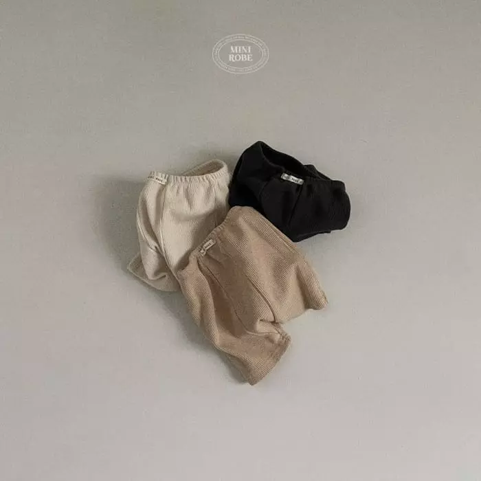 Mini Robe - Korean Baby Fashion - #babygirlfashion - Bebe Mini Waffle Pants - 8