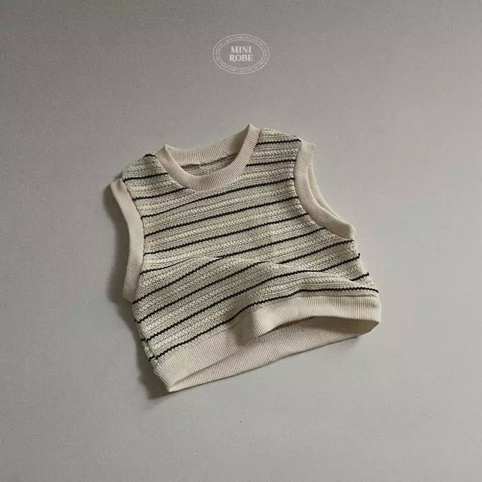 Mini Robe - Korean Baby Fashion - #babygirlfashion - Bebe Knit Vest - 5