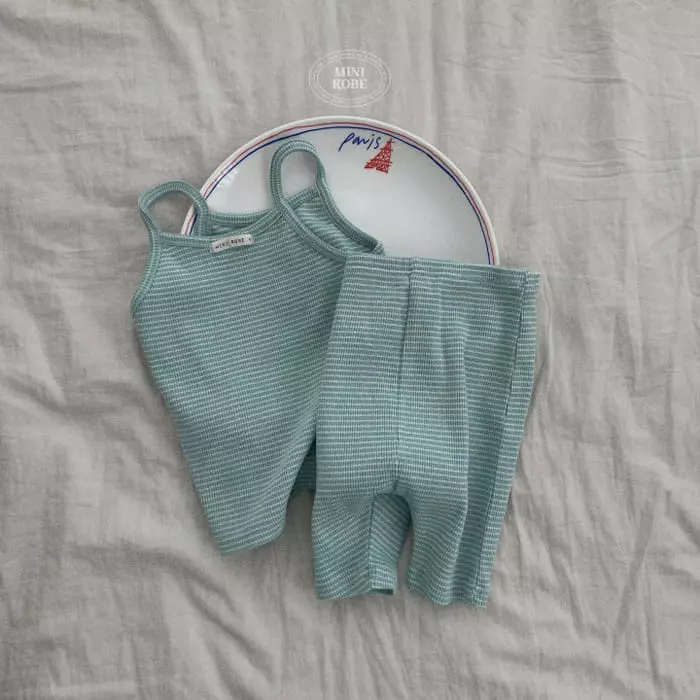 Mini Robe - Korean Baby Fashion - #babygirlfashion - Bebe Sleeveless Bottom Set - 2