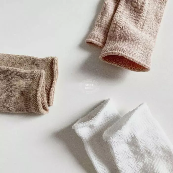 Mini Robe - Korean Baby Fashion - #babylifestyle - Bebe Floral Socks Set - 6