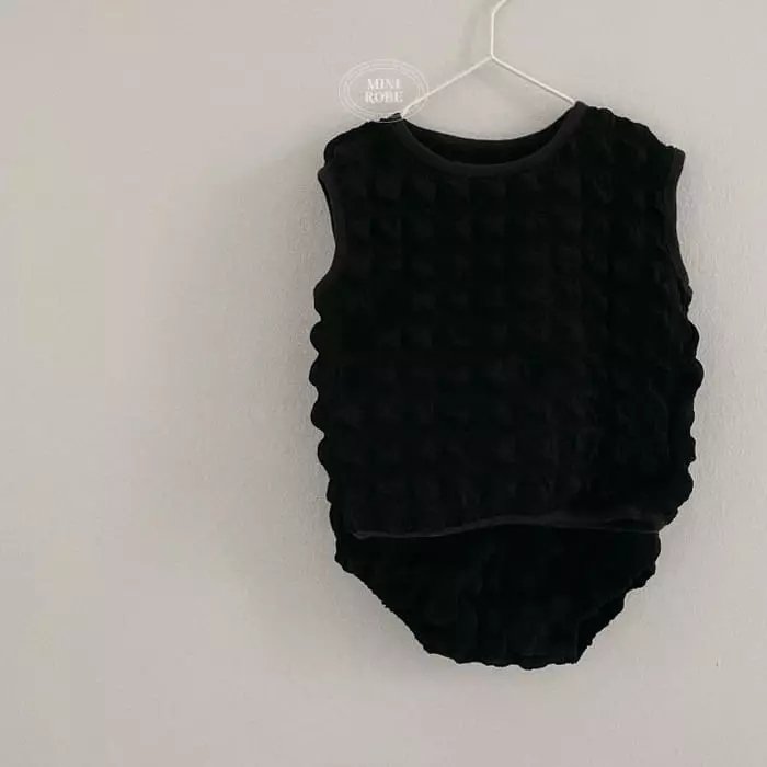 Mini Robe - Korean Baby Fashion - #babygirlfashion - Bebe Melon Bread Top Bottom Set - 4