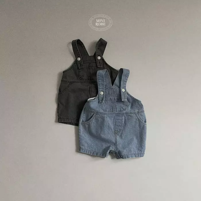 Mini Robe - Korean Baby Fashion - #babylifestyle - Bebe Denim Dungarees - 7