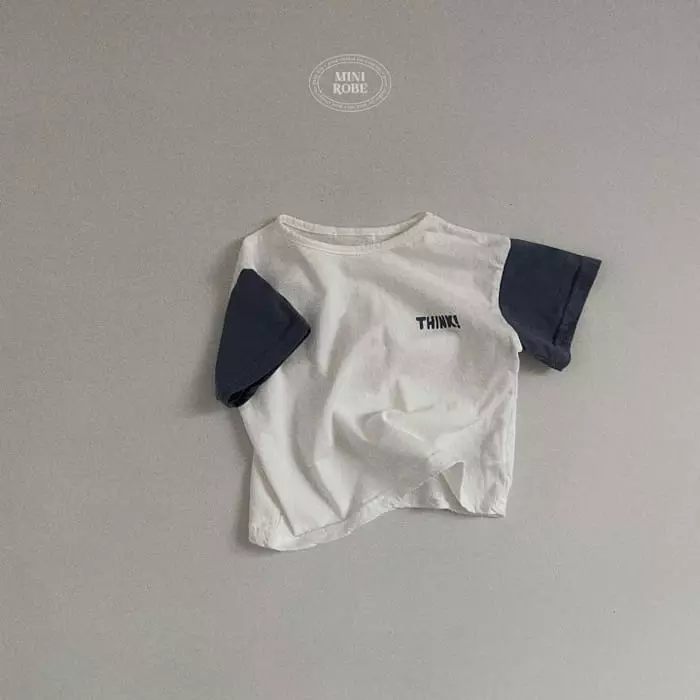 Mini Robe - Korean Baby Fashion - #babygirlfashion - Bebe Square Tee - 4