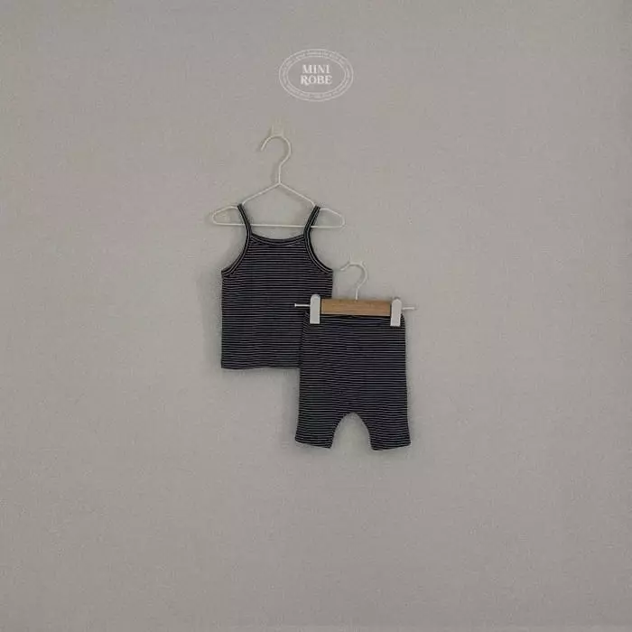 Mini Robe - Korean Baby Fashion - #babylifestyle - Bebe Sleeveless Bottom Set - 3