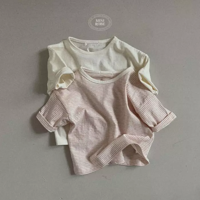 Mini Robe - Korean Baby Fashion - #babylifestyle - Bebe Capri One Plus One Tee 1+1 - 11