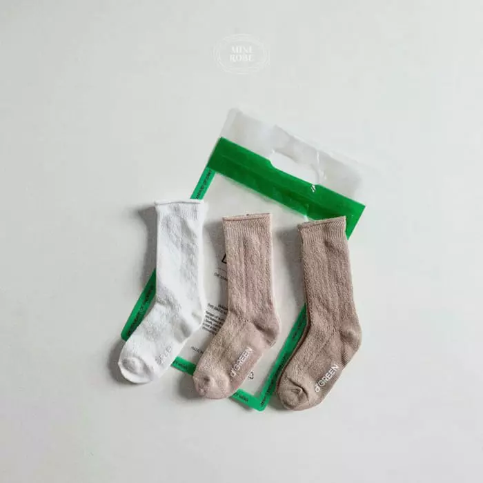 Mini Robe - Korean Baby Fashion - #babyoninstagram - Bebe Floral Socks Set - 7