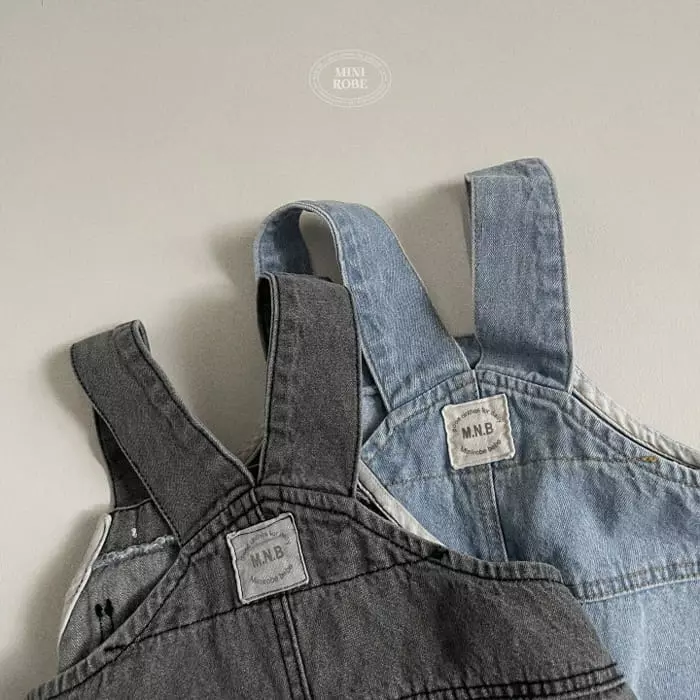 Mini Robe - Korean Baby Fashion - #babyoninstagram - Bebe Denim Dungarees - 8