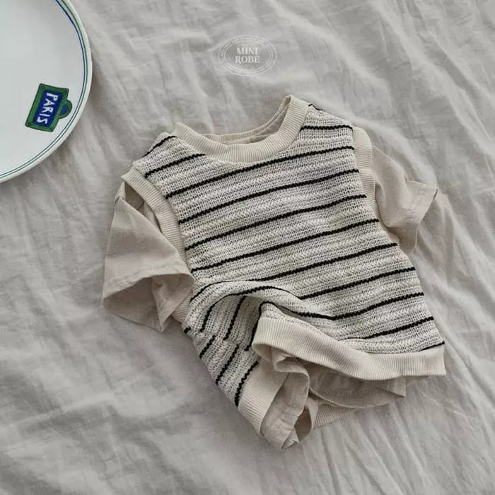 Mini Robe - Korean Baby Fashion - #babyoninstagram - Bebe Knit Vest - 7