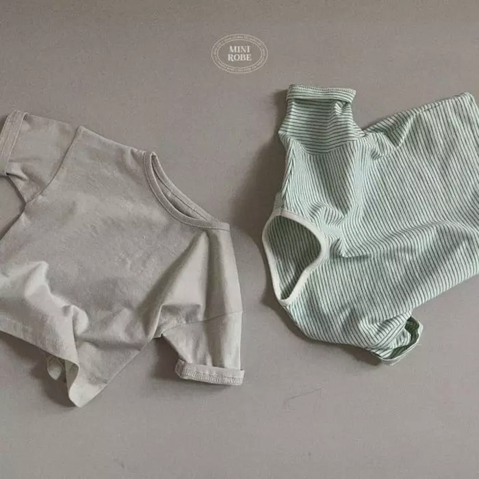 Mini Robe - Korean Baby Fashion - #babyoninstagram - Bebe Capri One Plus One Tee 1+1 - 12
