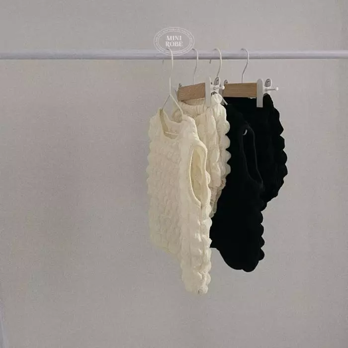 Mini Robe - Korean Baby Fashion - #babyootd - Bebe Melon Bread Top Bottom Set - 6