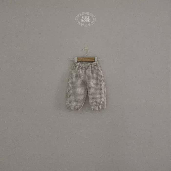 Mini Robe - Korean Baby Fashion - #babyootd - Bebe Summer Check Pants - 2