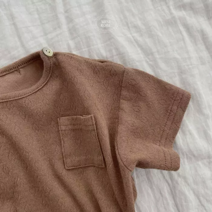 Mini Robe - Korean Baby Fashion - #babyootd - Bebe Jacquard Tee - 12