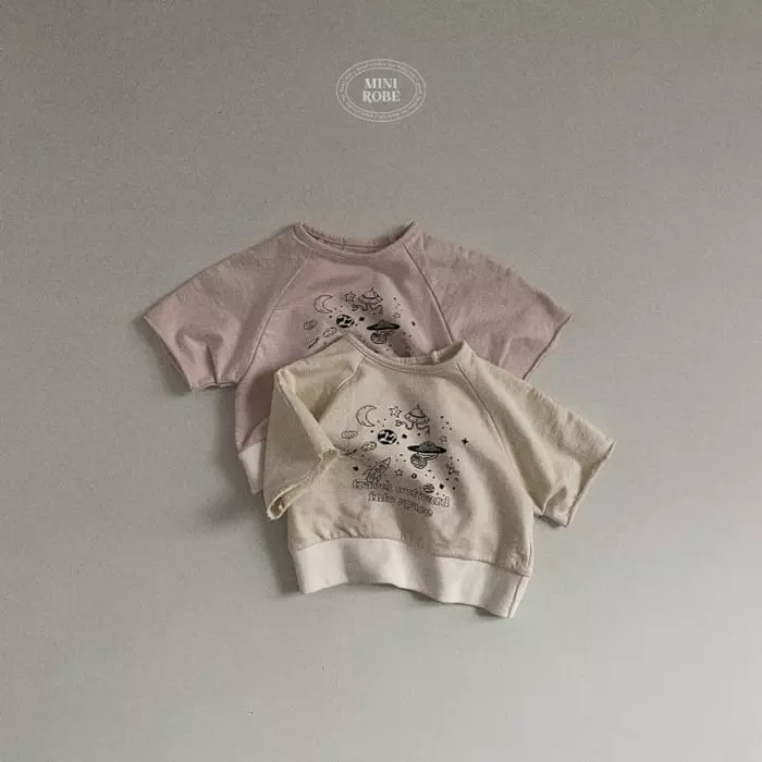 Mini Robe - Korean Baby Fashion - #babyootd - Bebe Space Sweatshirt - 5