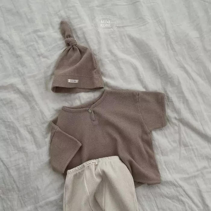 Mini Robe - Korean Baby Fashion - #babyootd - Bebe Mini Waffle Pants - 11