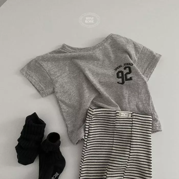 Mini Robe - Korean Baby Fashion - #babyootd - Bebe Stripes Leggings - 10