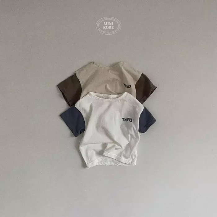 Mini Robe - Korean Baby Fashion - #babyootd - Bebe Square Tee - 6