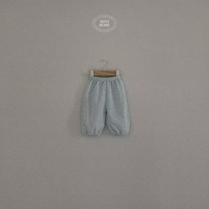 Mini Robe - Korean Baby Fashion - #babyoutfit - Bebe Summer Check Pants - 3