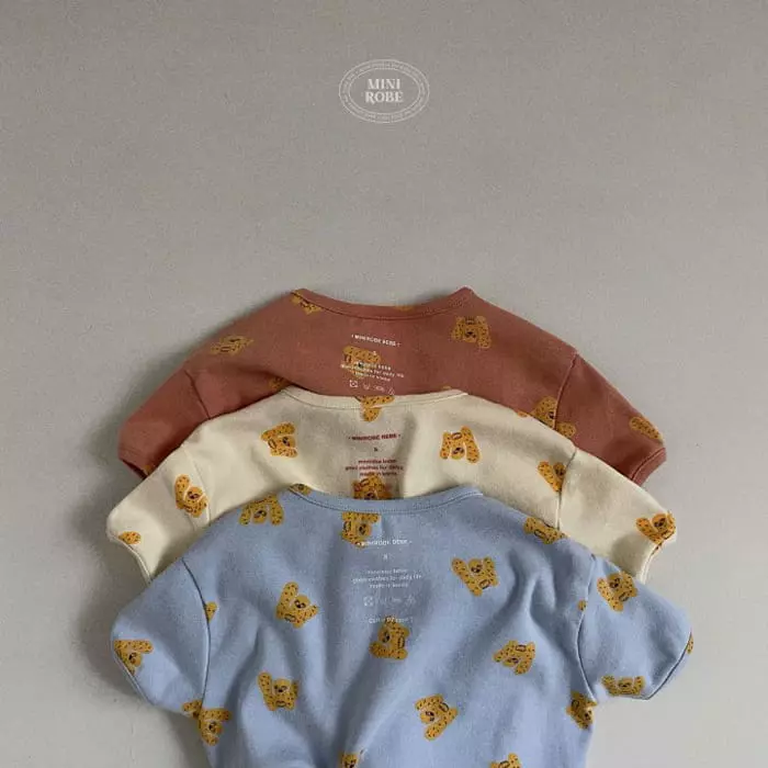 Mini Robe - Korean Baby Fashion - #babyoutfit - Bebe Monchi Tee - 12