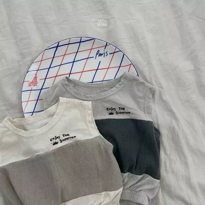 Mini Robe - Korean Baby Fashion - #babyoutfit - Bebe Pigment Color Tee - 9