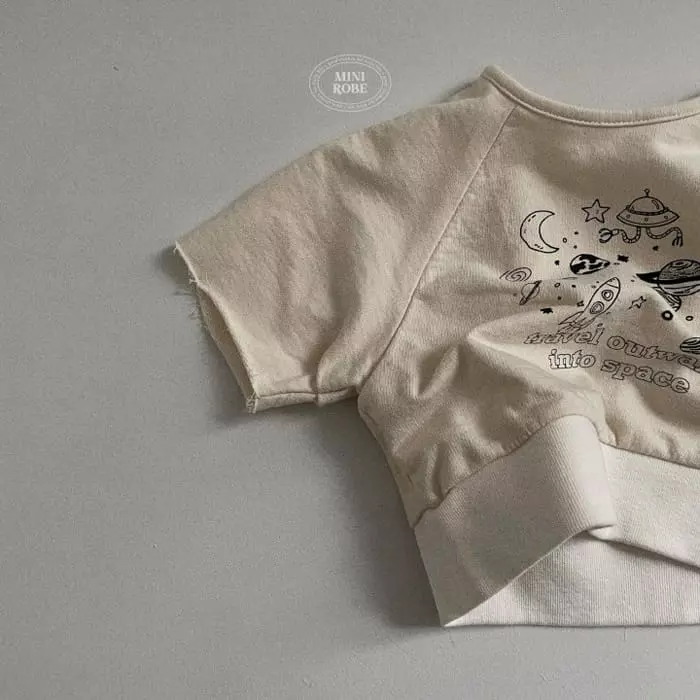 Mini Robe - Korean Baby Fashion - #babyoutfit - Bebe Space Sweatshirt - 6