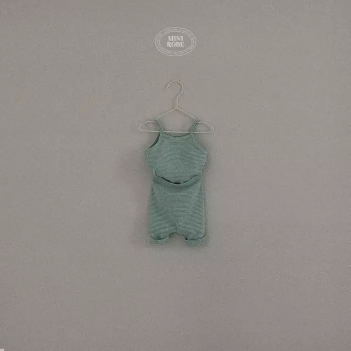 Mini Robe - Korean Baby Fashion - #babyoutfit - Bebe Sleeveless Bottom Set - 6
