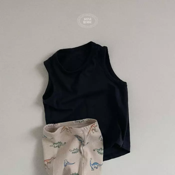 Mini Robe - Korean Baby Fashion - #babyoutfit - Bebe Dino Top Bottom Set - 5