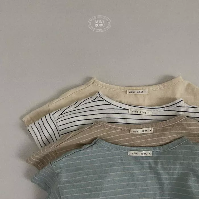 Mini Robe - Korean Baby Fashion - #babyoutfit - Bebe simple Tee - 2