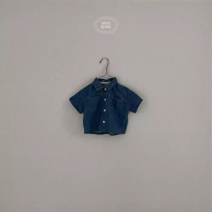 Mini Robe - Korean Baby Fashion - #babywear - Bebe Denim Shirt - 3