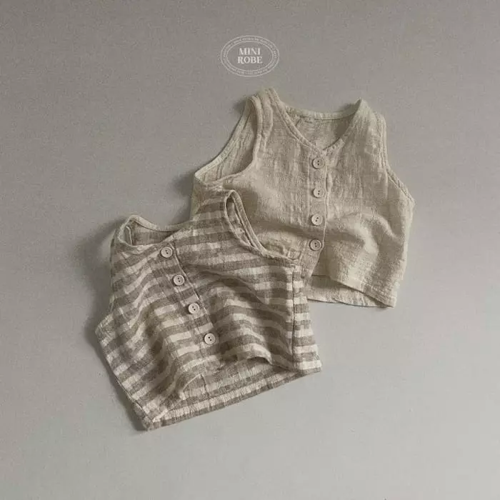 Mini Robe - Korean Baby Fashion - #babywear - Bebe Bon Jovi Vest