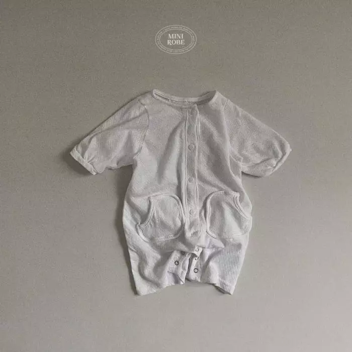 Mini Robe - Korean Baby Fashion - #babywear - Bebe Organic Bodysuit - 2