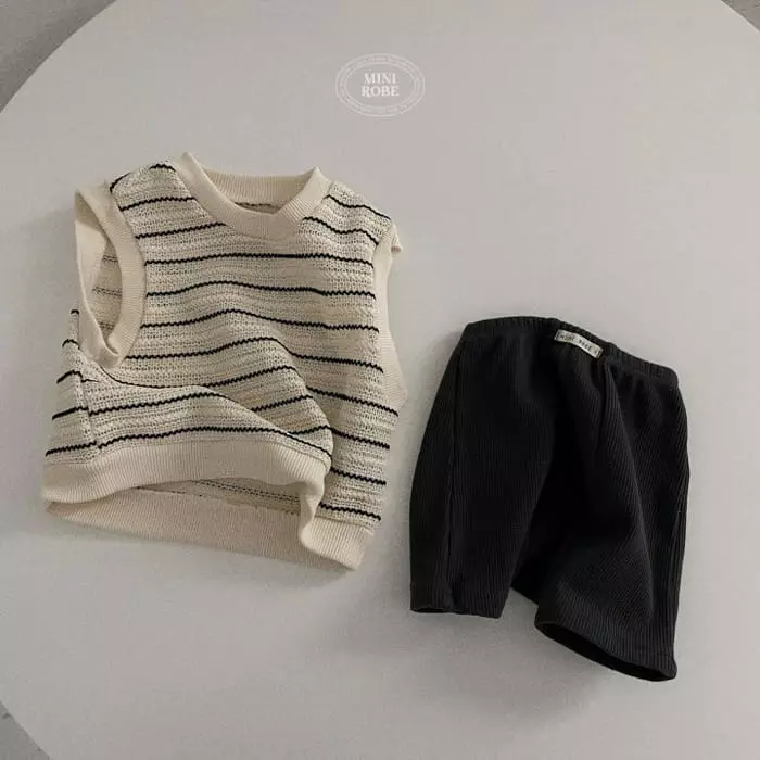 Mini Robe - Korean Baby Fashion - #babywear - Bebe Knit Vest - 11