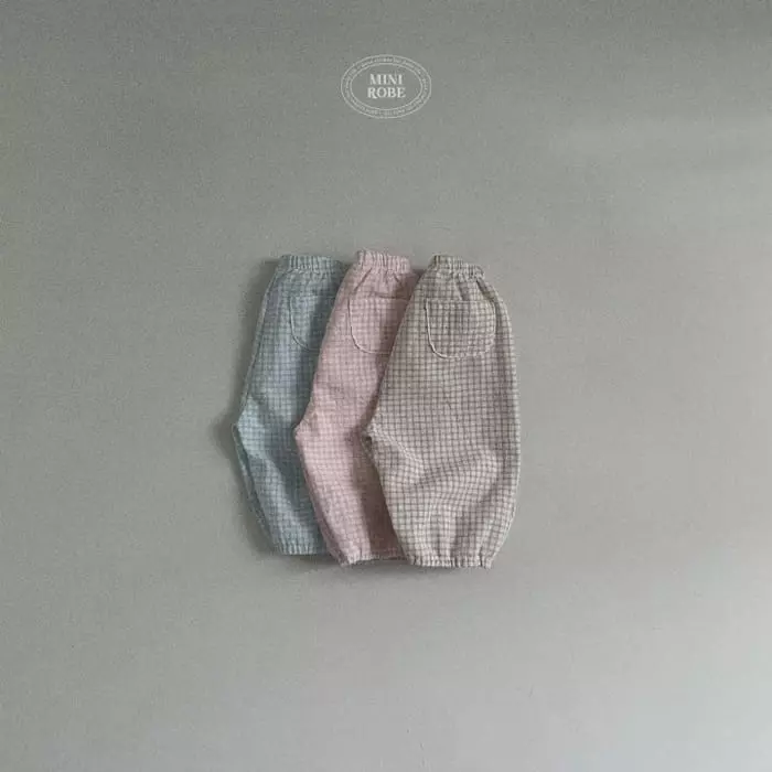 Mini Robe - Korean Baby Fashion - #onlinebabyboutique - Bebe Summer Check Pants - 6