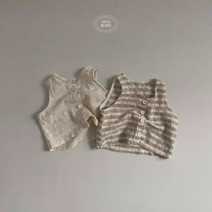 Mini Robe - Korean Baby Fashion - #onlinebabyboutique - Bebe Bon Jovi Vest - 2