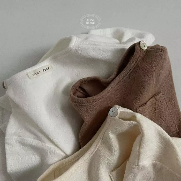 Mini Robe - Korean Baby Fashion - #onlinebabyboutique - Bebe Jacquard Tee