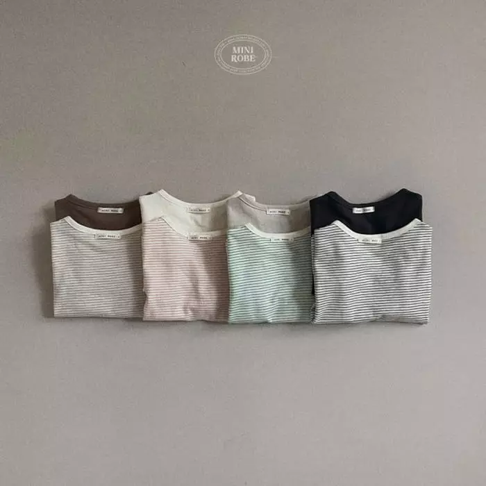 Mini Robe - Korean Baby Fashion - #onlinebabyboutique - Bebe Capri One Plus One Tee 1+1 - 2