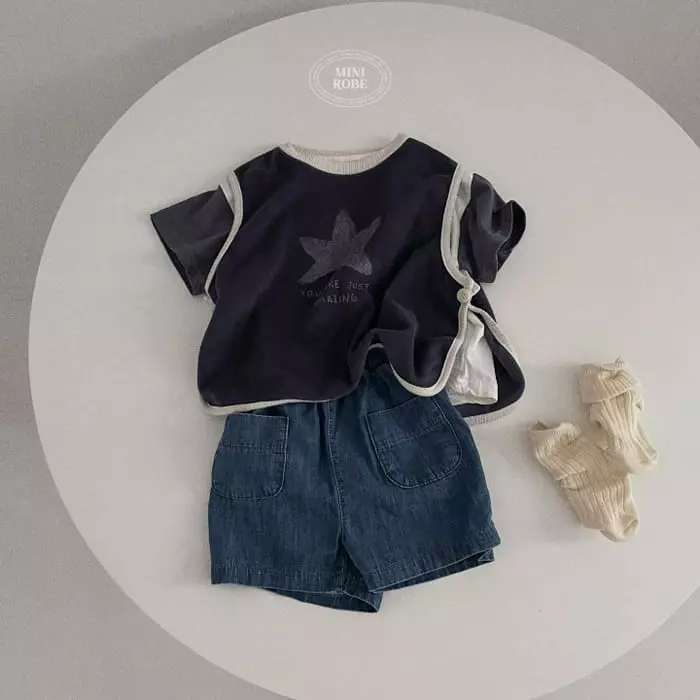 Mini Robe - Korean Baby Fashion - #onlinebabyshop - Bebe Star Vest - 12