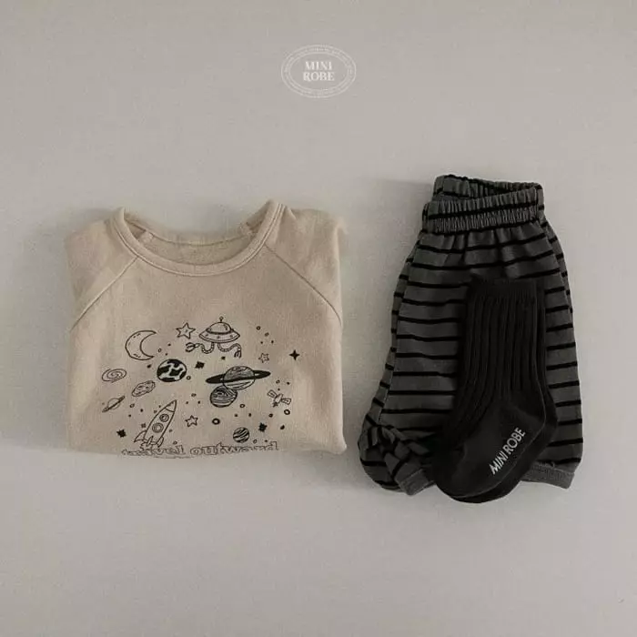 Mini Robe - Korean Baby Fashion - #onlinebabyshop - Bebe Space Sweatshirt - 10