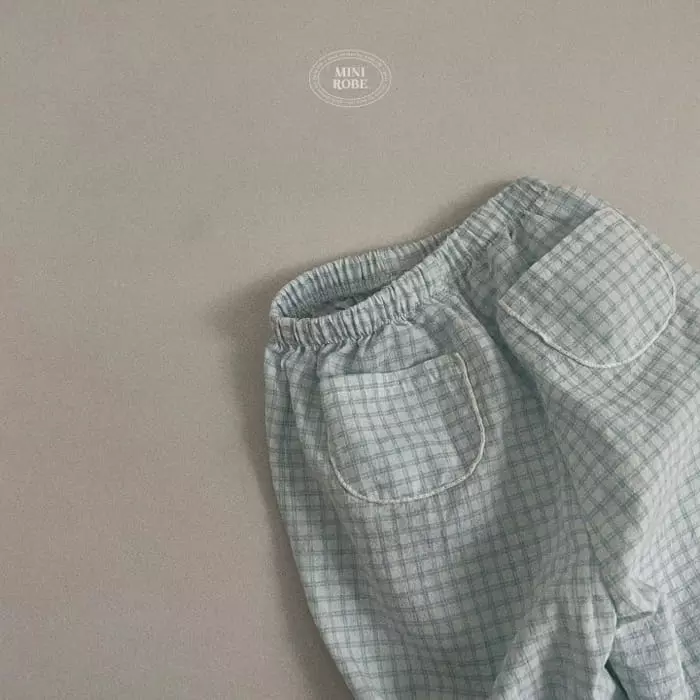 Mini Robe - Korean Baby Fashion - #smilingbaby - Bebe Summer Check Pants - 8