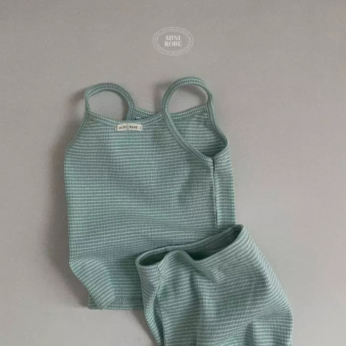 Mini Robe - Korean Baby Fashion - #smilingbaby - Bebe Sleeveless Bottom Set - 11