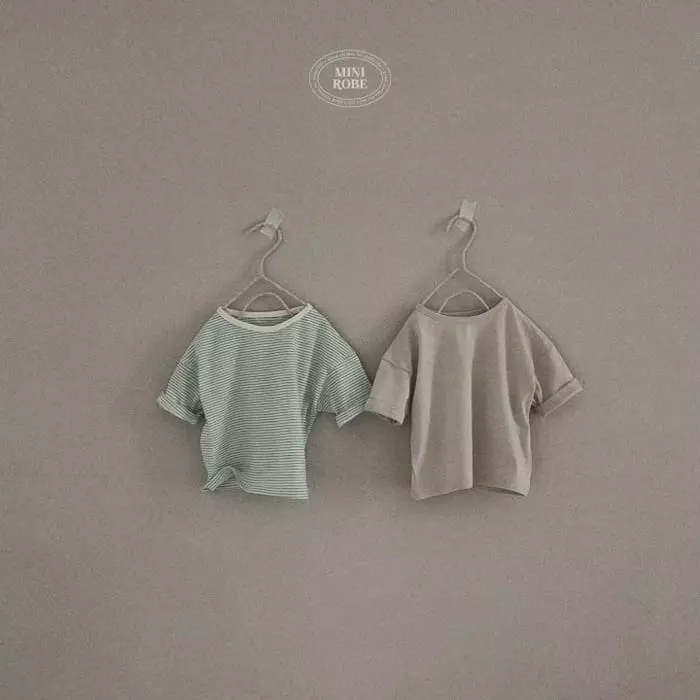 Mini Robe - Korean Baby Fashion - #onlinebabyshop - Bebe Capri One Plus One Tee 1+1 - 4