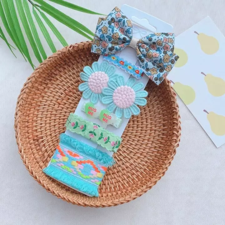 Mins - Korean Children Fashion - #kidzfashiontrend - Mini Flor Hairpin Set - 4