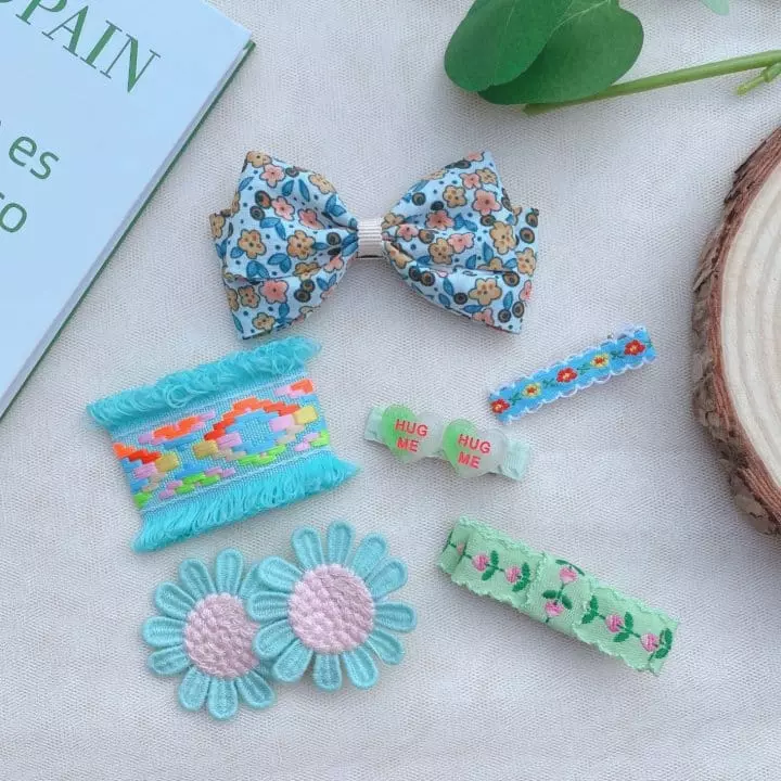 Mins - Korean Children Fashion - #kidsshorts - Mini Flor Hairpin Set