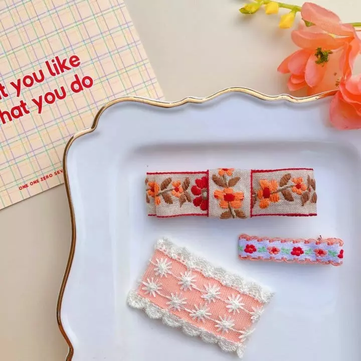 Mins - Korean Children Fashion - #kidsstore - Sweety Orange Hairpin Set - 3