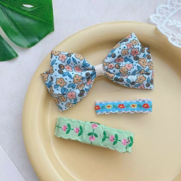 Mins - Korean Children Fashion - #kidsstore - Mini Flor Hairpin Set - 2